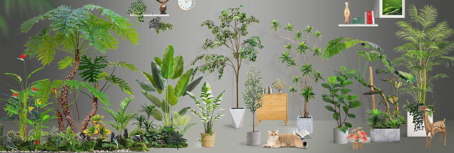 qualité Plantes artificielles pour la décoration de la maison Usine