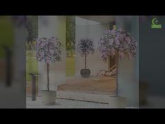 Arbre artificiel de bougainvilliers de qualité commerciale avec tronc en bois véritable, vente en gros pour centre commercial, Re