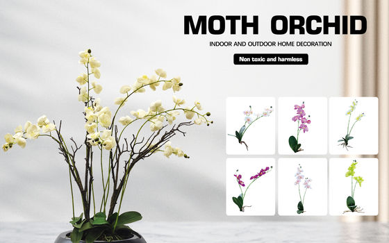 Custom Color 117cm Artificial Orchids For Table Simulated From European Orchid