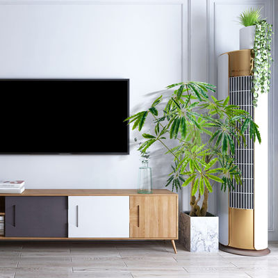 Round Peacock Leaves Artificial Potted Floor Plants For Bedroom Decoration