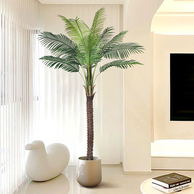 180cm 210cm Artificial Coconut Trees Fake Plants Large Green Palm Bonsai Decoration Room Floor Potted