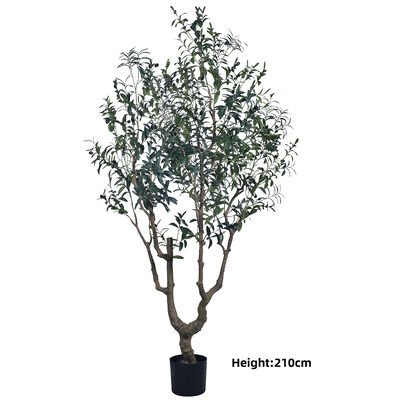 artificial plant manufacturer Customizable Size Lifelike Artificial Silk Olive Tree for Hotel Lobby Decor