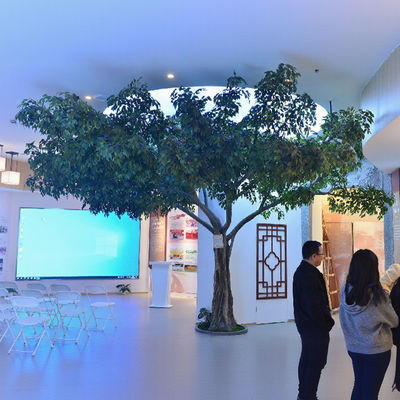 Taille personnalisée Faux banyan bois résistant au feu Grand Ficus commercial Arbre artificiel pour la décoration intérieure