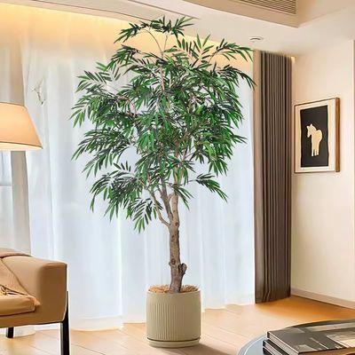 Vente d'usine : Faux figuier pleureur artificiel en pot de 280 cm pour une décoration intérieure élégante