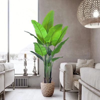 artificial palm tree plants 4 ft 5.3 ft 6 ft best artificial bird of paradise plant Greenery Bonsai Tropical Artificial Plant for Party Hotel Wedding Decor