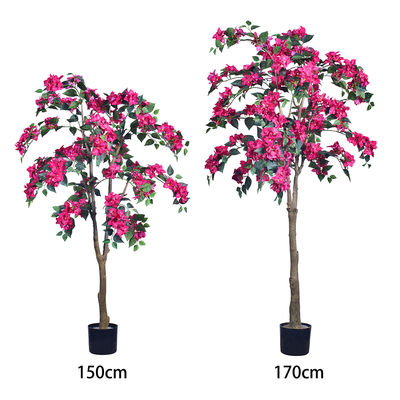 Décoration de la maison en gros PVC Bougainvillea artificielle fleurArbres Fleur en tissu pour la décoration de la maison