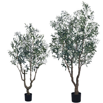 artificial plant manufacturer Customizable Size Lifelike Artificial Silk Olive Tree for Hotel Lobby Decor