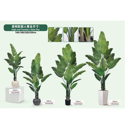 Artificial Travelers Palm with Realistic Brown Leaf Edges 160cm 180cm | Lifelike Faux Bird of Paradise Plant for Decor