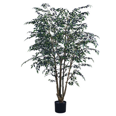 Mini Ficus Artificiel Réaliste - Tronc Artistique en 2,3M/2,8M, Faible Entretien pour la Décoration Intérieure de Spa et Restaurant de Luxe