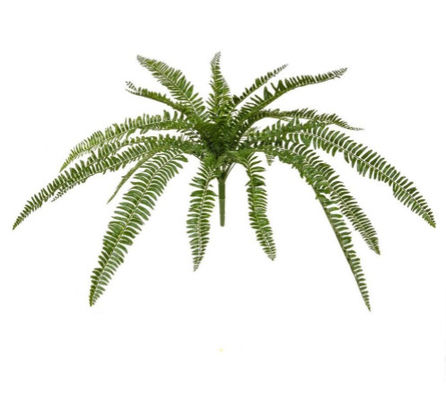 Plastic Artificial Potted Floor Plants Boston Fern Leaves For Decor