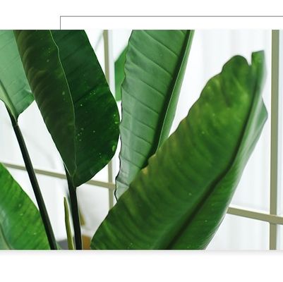 Eco Friendly Artificial Potted Floor Plants PU Traveler Banana Palm Bonsai Ornament