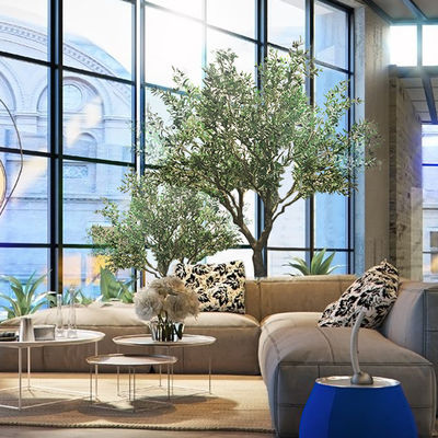 Artificial High Natural Custom Green Olive Tree Ornament Potted Plants Art Decor